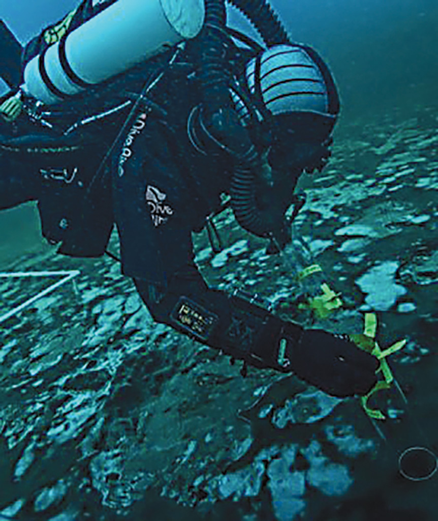 Courtesy Photo A diver navigates a sink hole in Lake Huron.